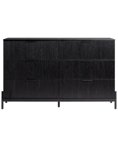 WALKER EDISON WALKER EDISON MID-CENTURY 6-DRAWER DRESSER WITH REEDED DRAWER FRONTS
