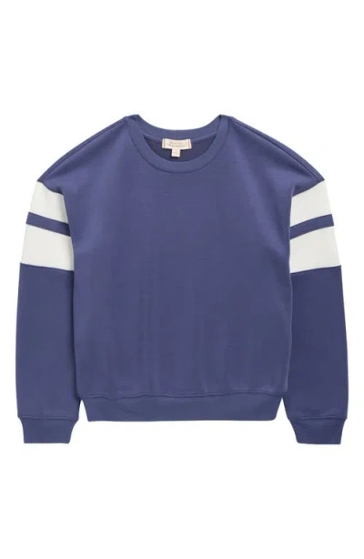 WALKING ON SUNSHINE WALKING ON SUNSHINE KIDS' ATHLETE STRIPE CLOUD SWEATSHIRT