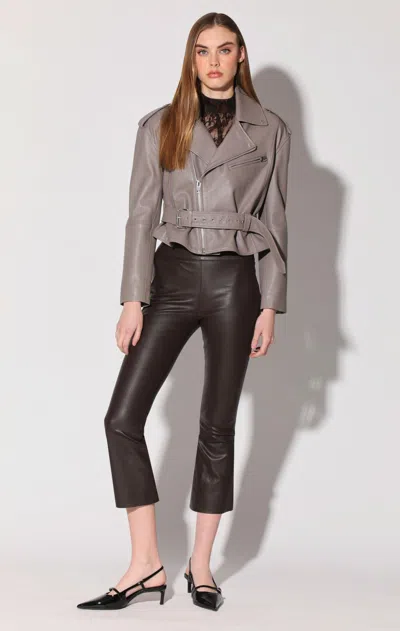WALTER BAKER LUISA PANT, MOCHA - STRETCH LEATHER