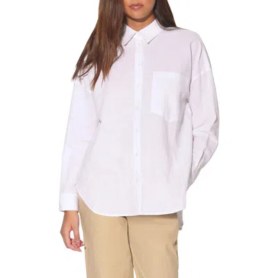 WALTER BAKER WALTER BAKER SAMIRA COTTON & LINEN BUTTON-UP SHIRT