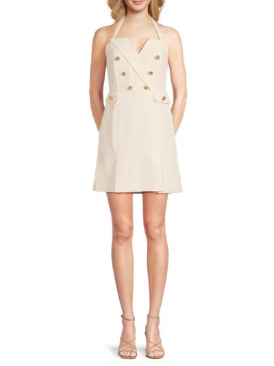 WALTER BAKER WOMEN'S NICHELLE DOUBLE-BREASTED HALTER DRESS