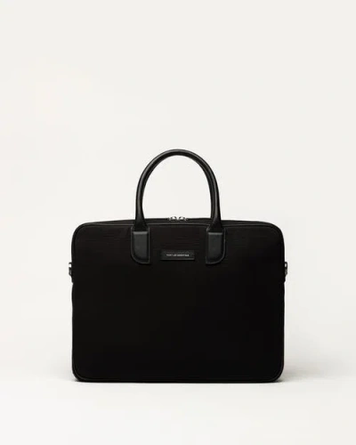 WANT LES ESSENTIELS DE LA VIE WANT LES ESSENTIELS LESAGE ORGANIC COTTON CANVAS COMPUTER BAG