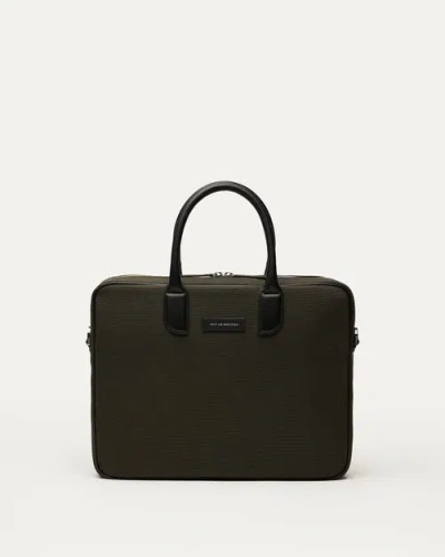 WANT LES ESSENTIELS DE LA VIE WANT LES ESSENTIELS LESAGE ORGANIC COTTON CANVAS COMPUTER BAG