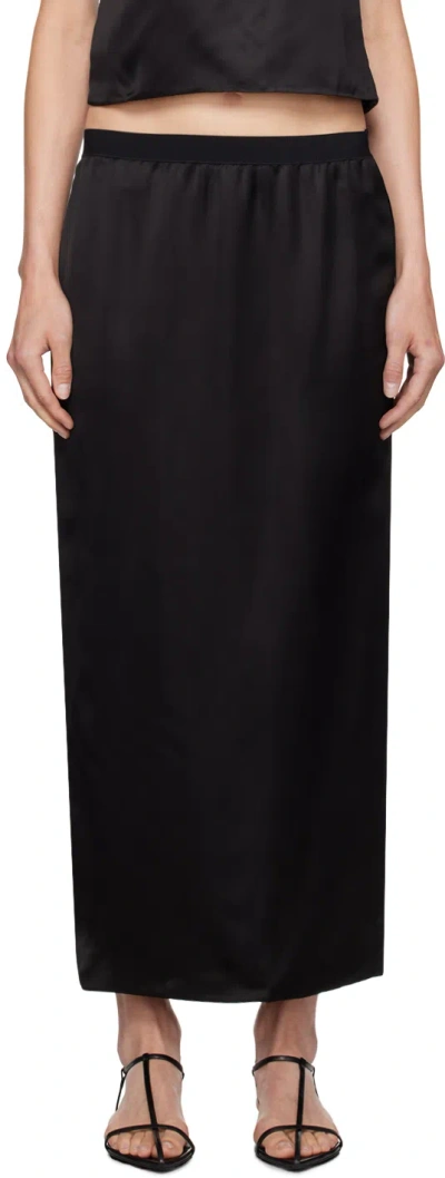 WARDROBE.NYC BLACK SLIP MIDI SKIRT