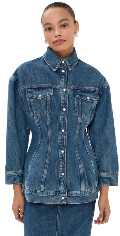 WARDROBE.NYC WARDROBE. NYC DENIM CONTOUR JACKET INDIGO