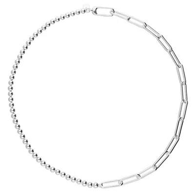 WARE COLLECTIVE WOMEN'S SILVER BEAD & PAPER CLIP CHAIN NECKLACE