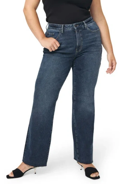 WARP & WEFT WARP+WEFT RFD RAW HEM HIGH WAIST STRAIGHT LEG JEANS