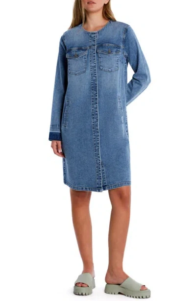 WASH LAB DENIM WASH LAB DENIM CLARA LONG SLEEVE DENIM SHIRT DRESS