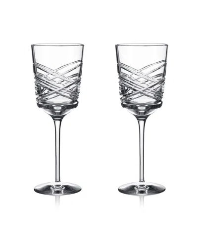WATERFORD ARAN MASTERCRAFT WHITE WINE 10 OZ, SET OF 2