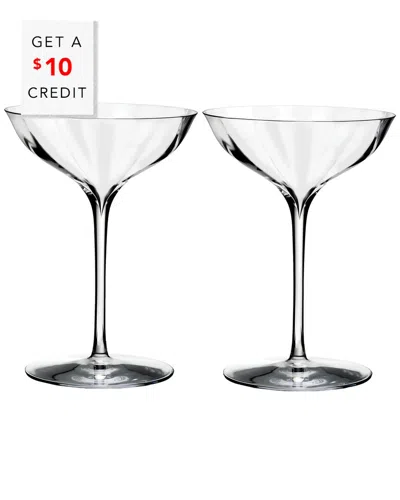 WATERFORD WATERFORD ELEGANCE CHAMPAGNE BELLE COUPES (SET OF 2)
