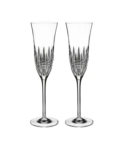 WATERFORD LISMORE DIAMOND ESSENCE FLUTE 8OZ, SET OF 2