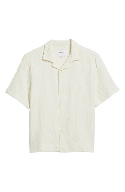 WAX LONDON WAX LONDON LIDO BOXY DOBBY CAMP SHIRT