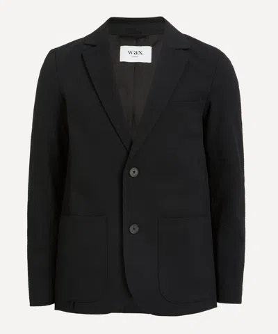 WAX LONDON WAX LONDON MENS FINTRY BLACK SEERSUCKER BLAZER