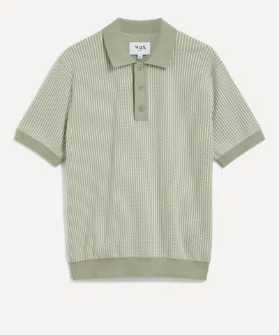 WAX LONDON WAX LONDON MENS TURIN KNITTED COTTON POLO