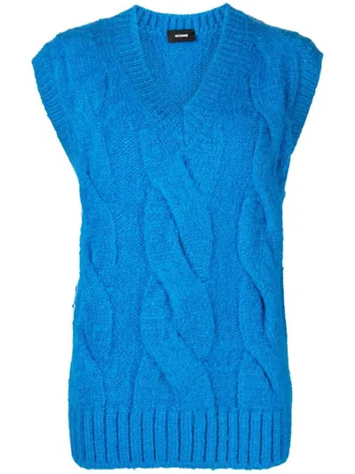 WE11 DONE CABLE-KNIT KNITTED VEST