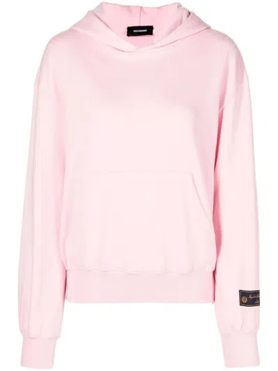 WE11 DONE LOGO-PATCH COTTON HOODIE