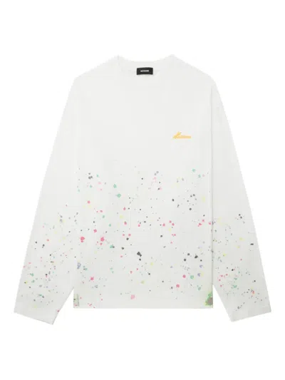 WE11 DONE PAINT-SPLATTER LONG-SLEEVE TOP