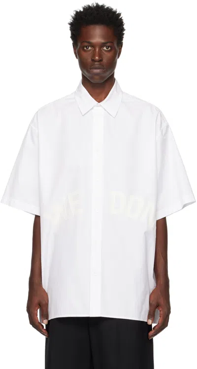 WE11 DONE WHITE PRINTED SHIRT
