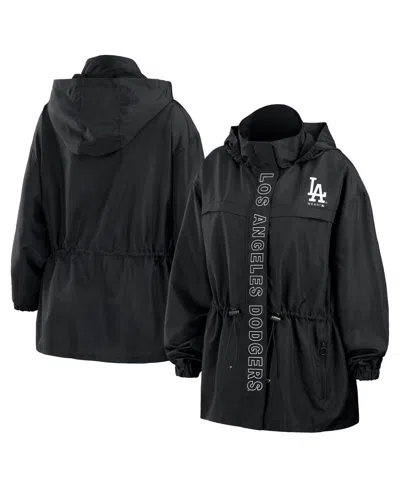 WEAR BY ERIN ANDREWS WOMEN'S BLACK PHILADELPHIA PHILLIES FULL-ZIP WINDBREAKER HOODIE JACKET