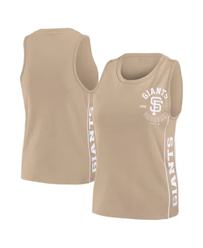 WEAR BY ERIN ANDREWS WOMEN'S TAN SAN FRANCISCO GIANTS TONAL TANK TOP