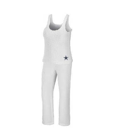 WEAR BY ERIN ANDREWS WOMEN'S WEAR BY ERIN ANDREWS CREAM DALLAS COWBOYS COZY SCOOP NECK TANK TOP AND PANTS SLEEP SET