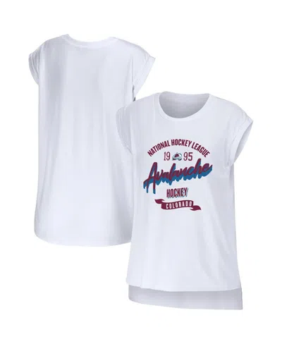 WEAR BY ERIN ANDREWS WOMEN'S WEAR BY ERIN ANDREWS WHITE COLORADO AVALANCHE DOMESTIC TANK TOP