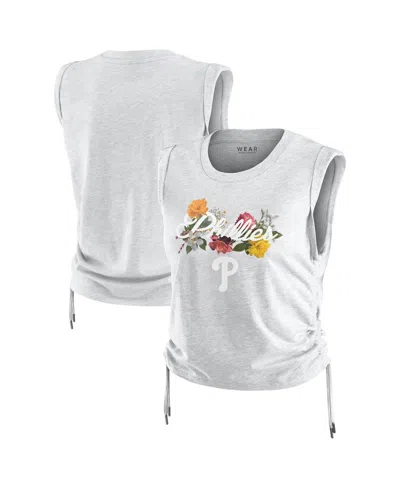 WEAR BY ERIN ANDREWS WOMEN'SÂ HEATHER GRAY PHILADELPHIA PHILLIES CINCHED TANK TOP
