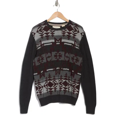 WEATHERPROOF WEATHERPROOF® GEOMETRIC COTTON CREWNECK SWEATER