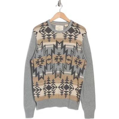 WEATHERPROOF WEATHERPROOF® GEOMETRIC COTTON CREWNECK SWEATER