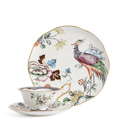 WEDGWOOD FORTUNE TEACUP, SAUCER AND PLATE SET