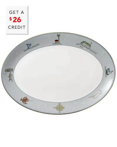 WEDGWOOD KIT KEMP FOR WEDGWOOD SAILOR'S FAREWELL 14IN OVAL PLATTER