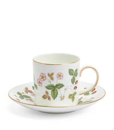 WEDGWOOD WILD STRAWBERRY COFFEE CUP AND SAUCER