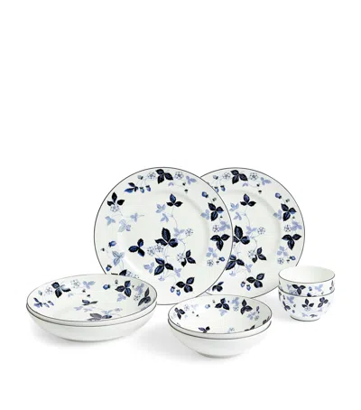 WEDGWOOD WILD STRAWBERRY INKY BLUE 8-PIECE DINNER SET