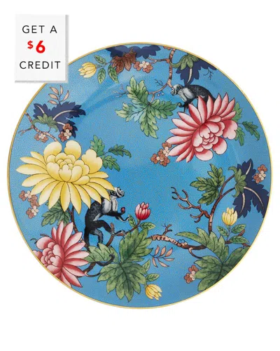 WEDGWOOD WEDGWOOD WONDERLUST SAPPHIRE GARDEN COUPE PLATE