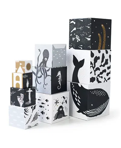 WEE GALLERY NESTING BLOCKS - OCEAN - AGES 2+