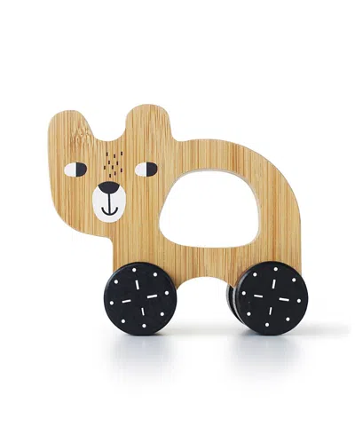 WEE GALLERY UNISEX PUSH TOY BEAR - AGES 1+ YEARS