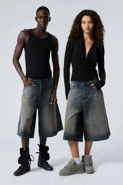 WEEKDAY COSMOS LOOSE FIT DENIM SHORTS