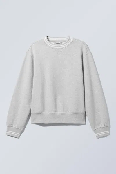 WEEKDAY CROPPED COTTON FLEECE SWEATSHIRT