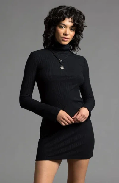 WEEKEND LOS ANGELES WEEKEND LOS ANGELES PENELOPE TURTLENECK LONG SLEEVE RIB MINIDRESS