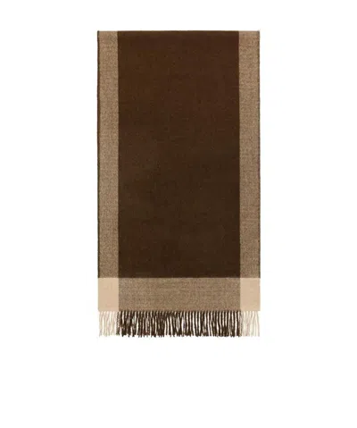 WEEKEND MAX MARA CHECKERED FRINGED SCARF