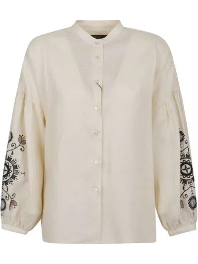 WEEKEND MAX MARA EMBELLISHED-SLEEVE BLOUSE