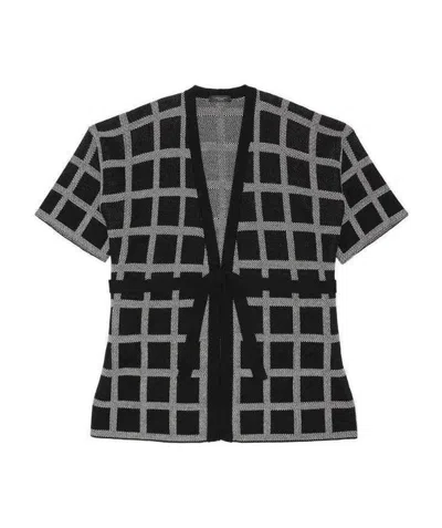 WEEKEND MAX MARA LACE-UP SHORT-SLEEVED CARDIGAN