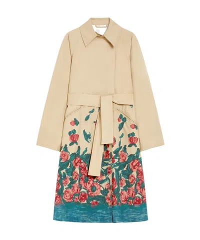 WEEKEND MAX MARA WEEKEND MAX MARA PESCO FLORAL PATTERNED BELTED COAT