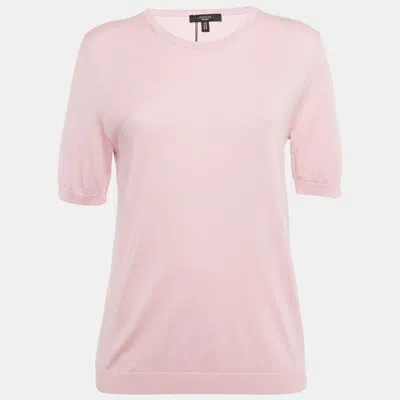 WEEKEND MAX MARA PINK SILK & COTTON SWEATER L