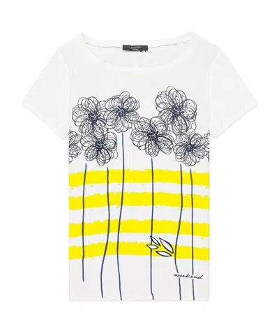 WEEKEND MAX MARA PRINTED T-SHIRT WITH ROUND NECK