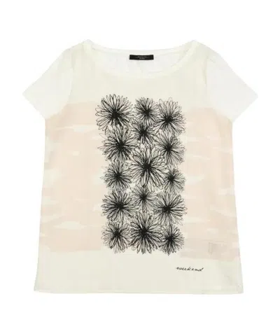 WEEKEND MAX MARA PRINTED T-SHIRT WITH ROUND NECK