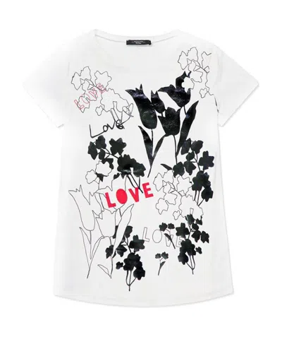 WEEKEND MAX MARA PRINTED T-SHIRT WITH ROUND NECK