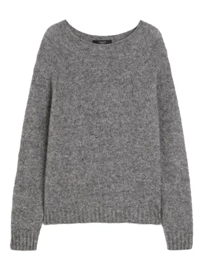 WEEKEND MAX MARA RAGLAN-SLEEVE RIBBED-HEM JUMPER
