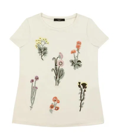 WEEKEND MAX MARA ROUND NECK EMBROIDERED T-SHIRT