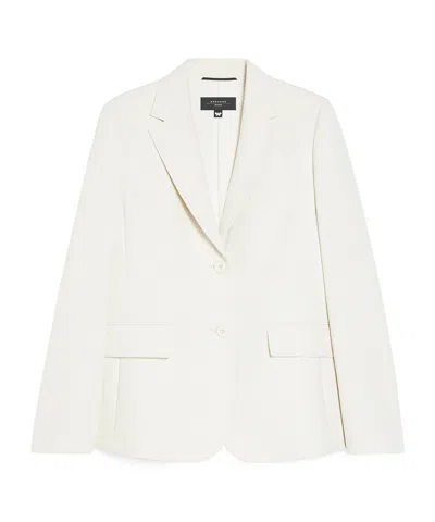 WEEKEND MAX MARA SINGLE-BREASTED BLAZER IN STRETCH VISCOSE-BLEND CANVAS